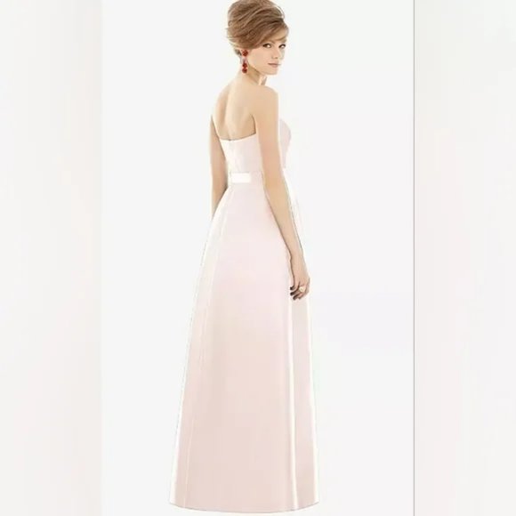 NWT Alfred Sung Strapless Pleated Maxi Dress - Picture 2 of 7